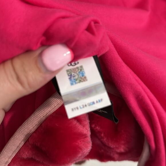 NWT- UGG-Marlene Sherpa Jacket II- pink and brown- Size Large - Picture 12 of 13